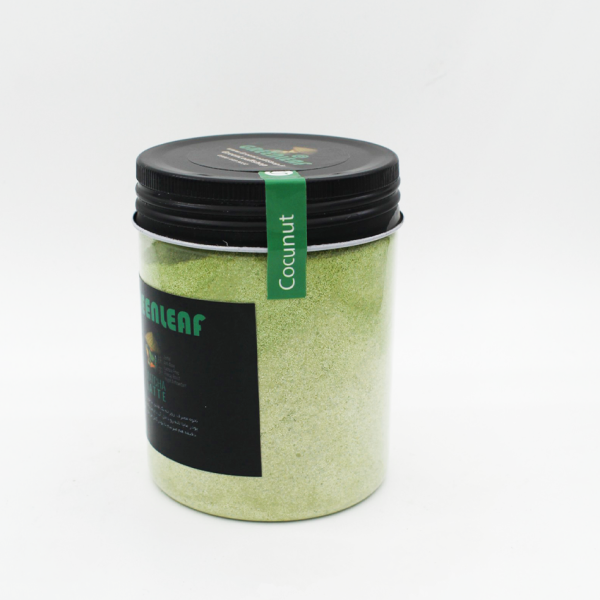 ماچا لاته نارگیلی با پودر شیر غیر لبنی برای افراد حساس به لاکتوز و بدون شکر و با استویا