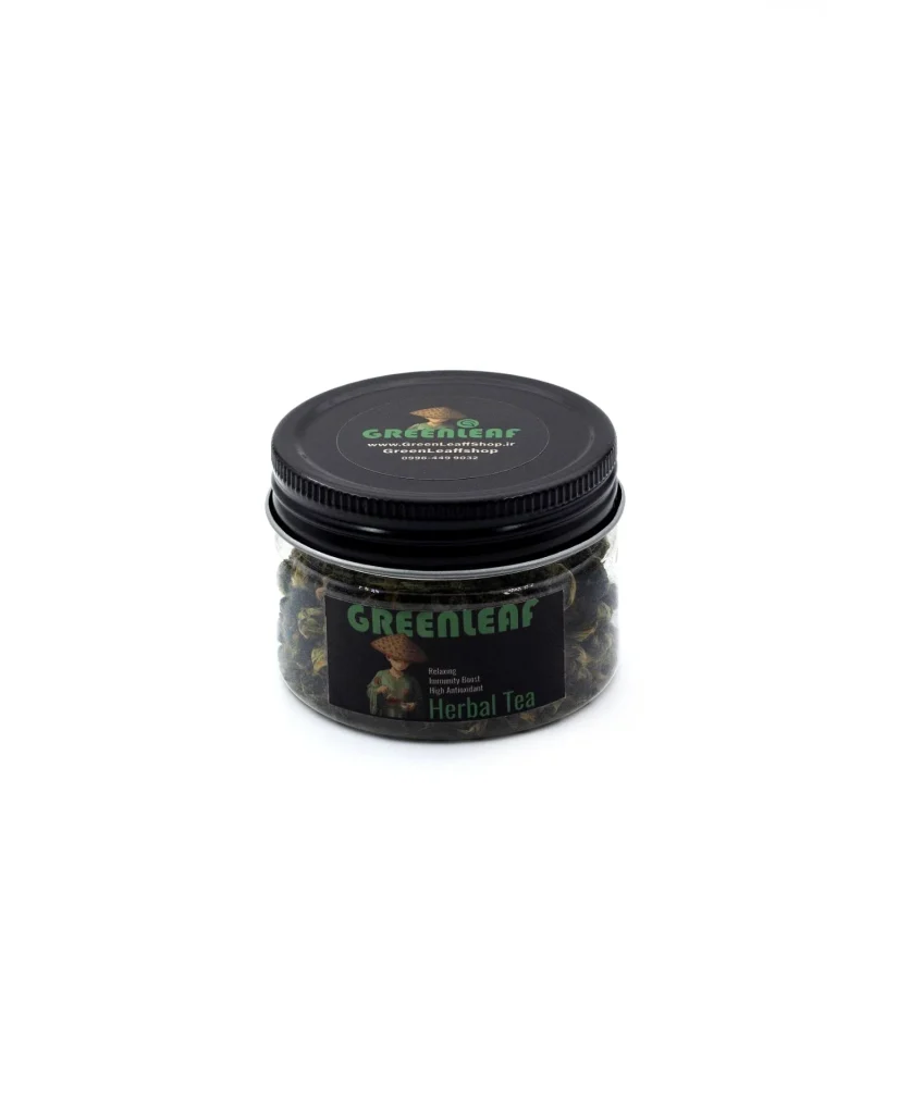 چای سبز چشم اژدها و جازمین20گرمی-چای مروارید-